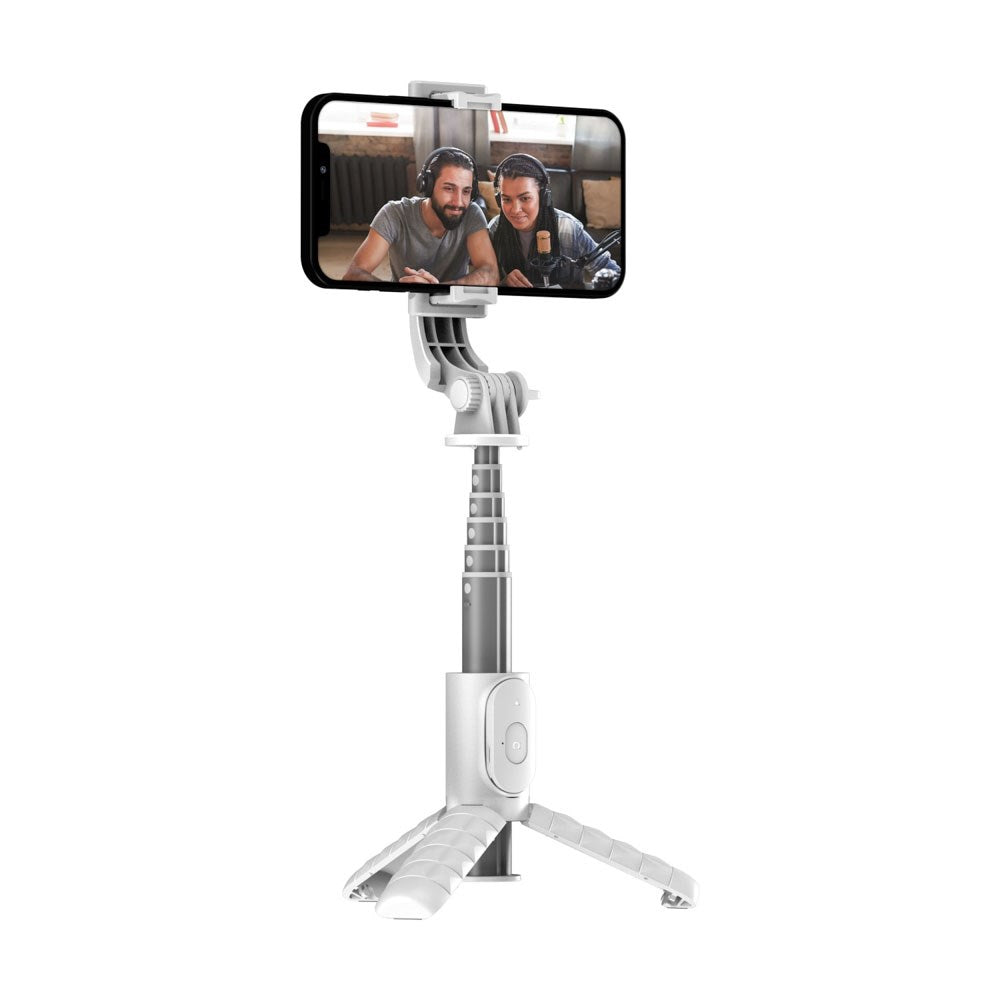 T'NB Influence Pro Multifunksjonell Selfie Stick m. Stativfunksjon og LED-lys - Hvit