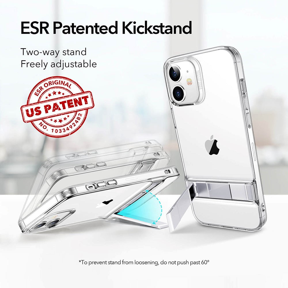 iPhone 12 Mini ESR Air Shield Boost Cover m. Kickstand - Sort