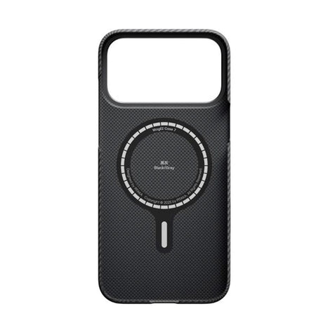 PITAKA iPhone 17 Pro Ultra Slim Bagside Cover - MagSafe Kompatibel - Black / Grey