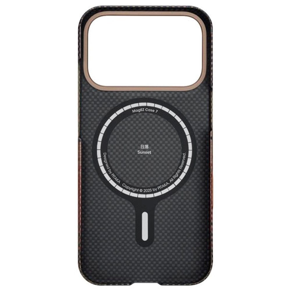 PITAKA iPhone 17 Pro Ultra Slim Bagside Cover - MagSafe Kompatibel - Sunset