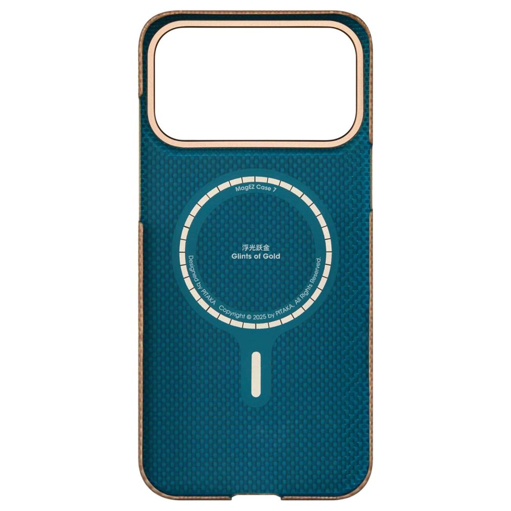 PITAKA iPhone 17 Pro Ultra Slim Bagside Cover - MagSafe Kompatibel - Golden Glint