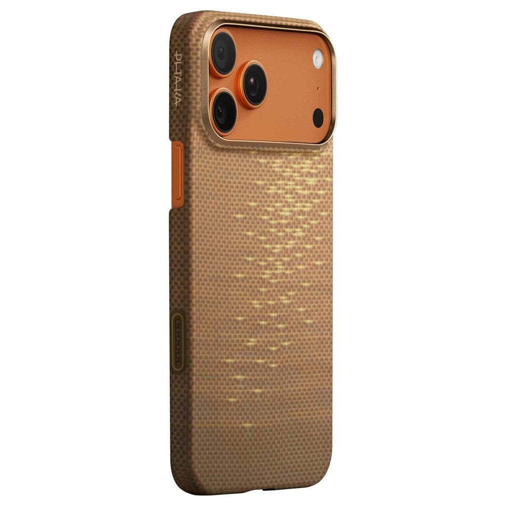 PITAKA iPhone 17 Pro Ultra Slim Bagside Cover - MagSafe Kompatibel - Golden Glint