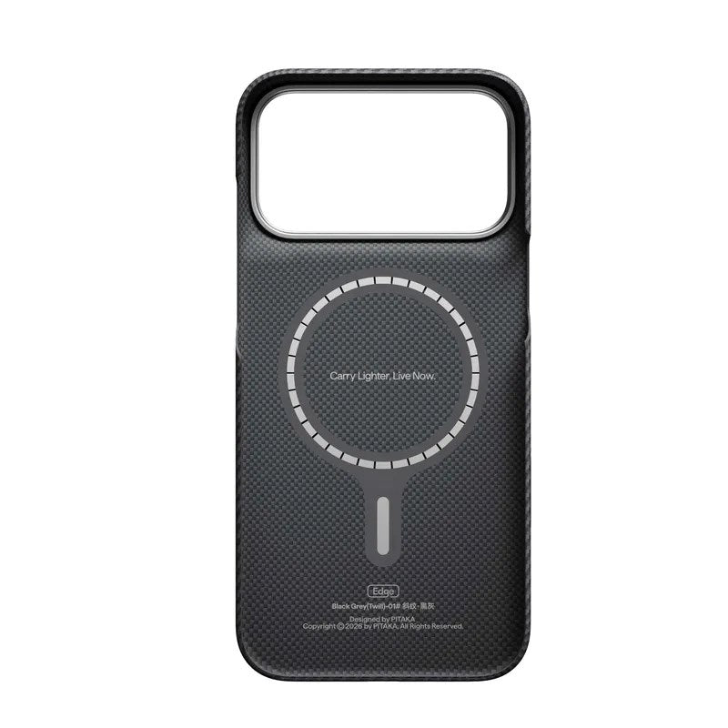 Pitaka iPhone 18 Pro Max / 17 Pro Max Edge Bagside Cover - MagSafe Kompatibel - Sort / Grå