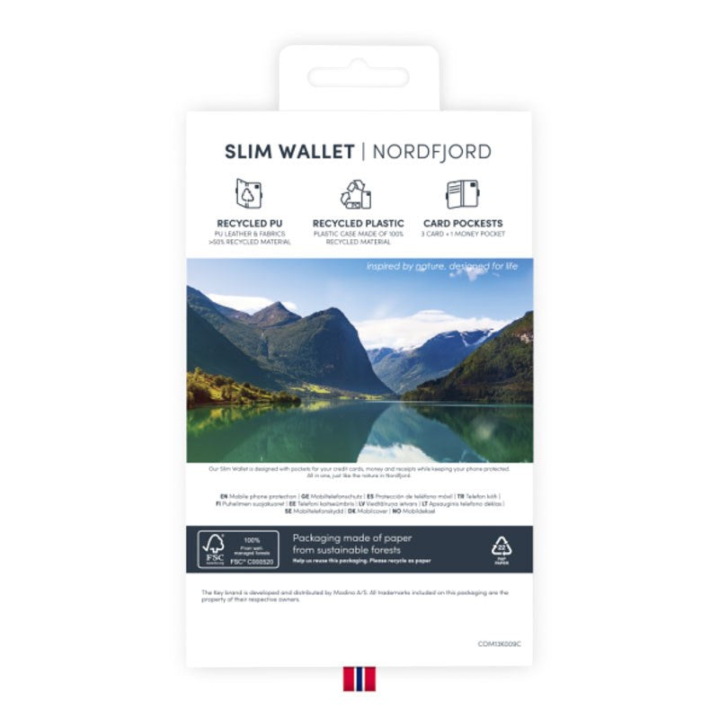 Samsung Galaxy S23+ (Plus) Key Nordfjord Slim Wallet Skinndeksel m. Lommebok - Svart