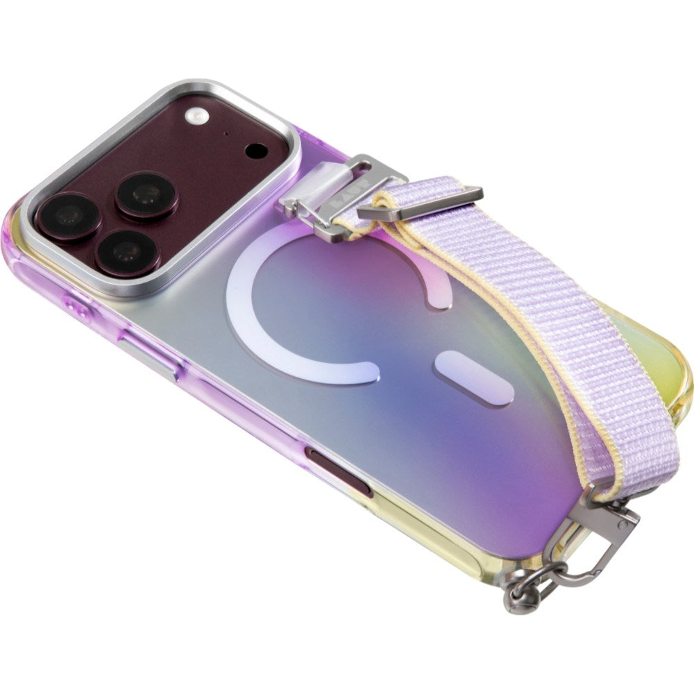 LAUT iPhone 18 Pro Max / 17 Pro Max NEON DREAM Mobil Cover med Strop - MagSafe Kompatibel - Cosmic Candy