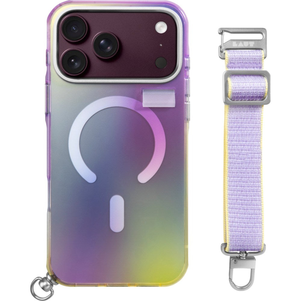 LAUT iPhone 18 Pro Max / 17 Pro Max NEON DREAM Mobil Cover med Strop - MagSafe Kompatibel - Cosmic Candy