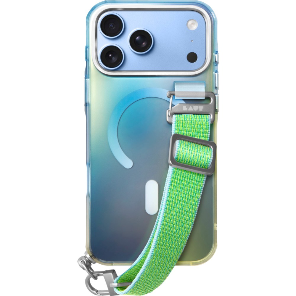LAUT iPhone 18 Pro Max / 17 Pro Max NEON DREAM Mobil Cover med Strop - MagSafe Kompatibel - Trippy Tide