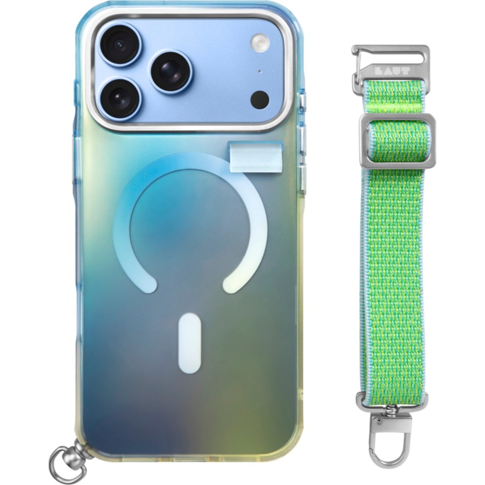 LAUT iPhone 18 Pro / 17 Pro NEON DREAM Mobil Cover med Strop - MagSafe Kompatibel - Trippy Tide