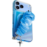 LAUT iPhone 18 Pro / 17 Pro NOVA GLOW Cover m. Strop og Stjerne Charm - MagSafe Kompatibel - Blå