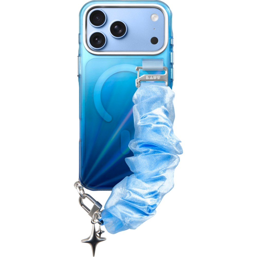 LAUT iPhone 18 Pro Max / 17 Pro Max NOVA GLOW Cover m. Strop og Stjerne Charm - MagSafe Kompatibel - Blå