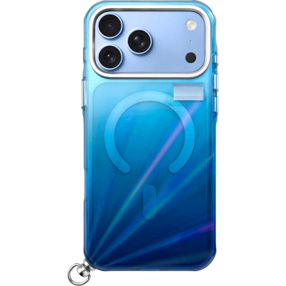 LAUT iPhone 18 Pro / 17 Pro NOVA GLOW Cover m. Strop og Stjerne Charm - MagSafe Kompatibel - Blå