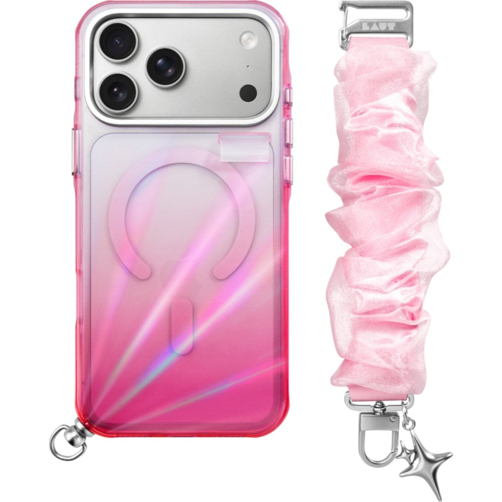 LAUT iPhone 18 Pro Max / 17 Pro Max NOVA GLOW Cover m. Strop og Stjerne Charm - MagSafe Kompatibel - Lyserød