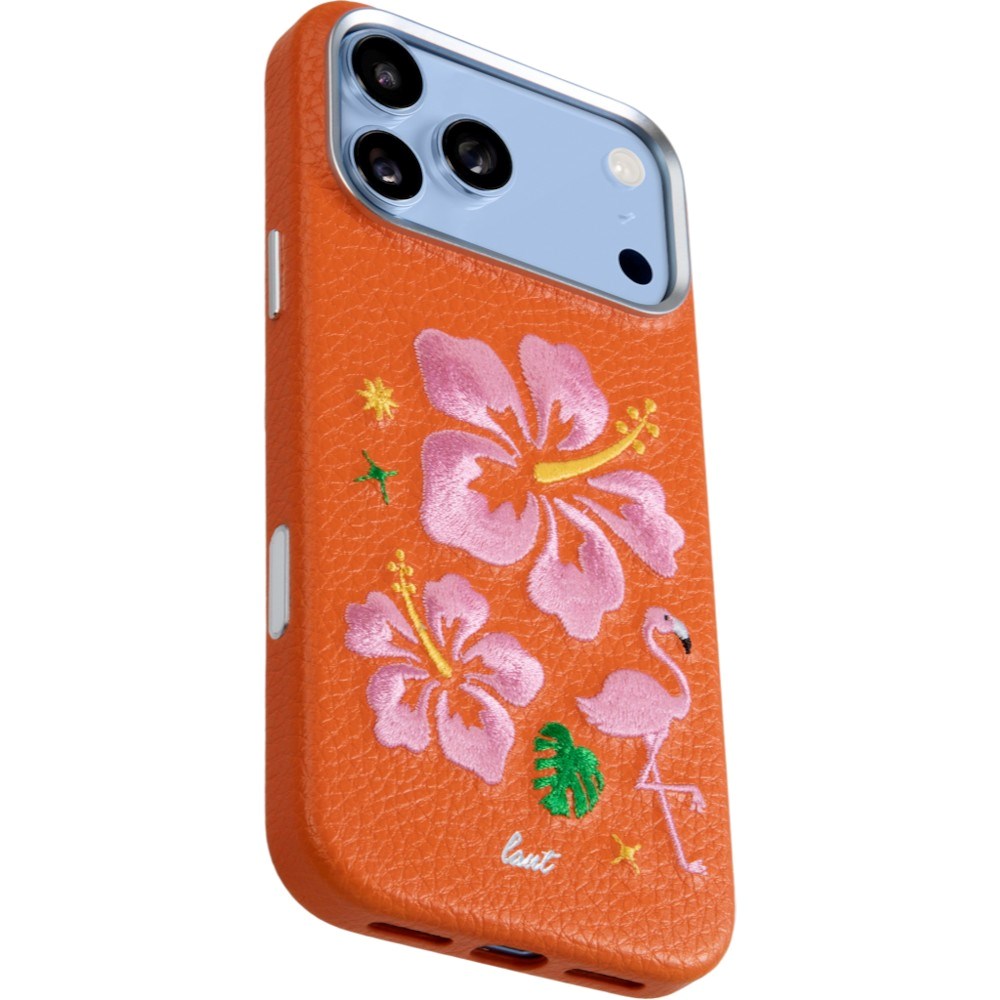 LAUT iPhone 18 Pro Max / 17 Pro Max TWINE EDGE Mobil Cover med Strop - MagSafe Kompatibel - Sunset Hibiscus