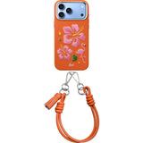 LAUT iPhone 18 Pro / 17 Pro TWINE EDGE Mobil Cover med Strop - MagSafe Kompatibel - Sunset Hibiscus