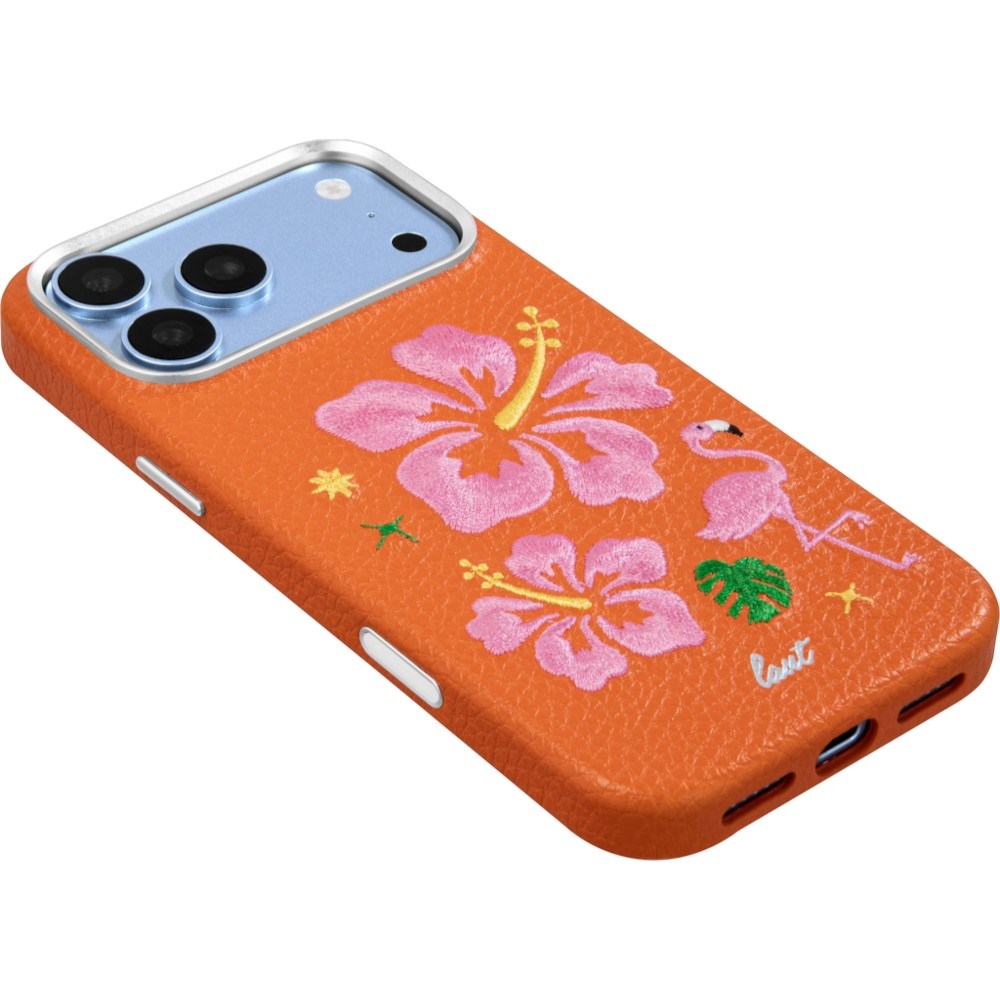 LAUT iPhone 18 Pro Max / 17 Pro Max TWINE EDGE Mobil Cover med Strop - MagSafe Kompatibel - Sunset Hibiscus