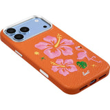 LAUT iPhone 18 Pro Max / 17 Pro Max TWINE EDGE Mobil Cover med Strop - MagSafe Kompatibel - Sunset Hibiscus