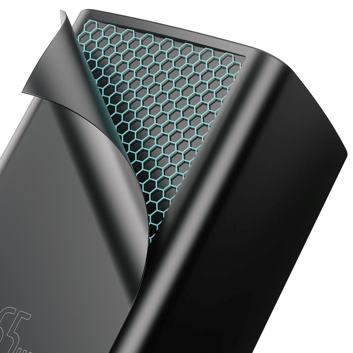 Baseus 65W GaN² PD vegglader USB-C &amp; USB-A - Svart