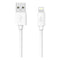 Smartline USB-A til Lightning-kabel 1 m. - Hvit