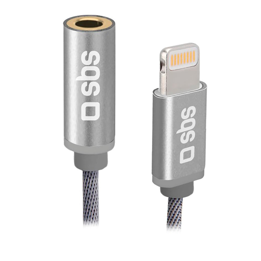 SBS Lightning til 3,5 mm Jackstick Adapter - Grå