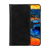 dbramante1928 Lynge - Samsung Galaxy S25+ (Plus) - 2-i-1 flip-deksel i ekte skinn - svart