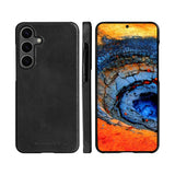 dbramante1928 Lynge - Samsung Galaxy S25+ (Plus) - 2-i-1 flip-deksel i ekte skinn - svart