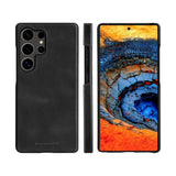 dbramante1928 Lynge - Samsung Galaxy S25 Ultra - Ekte lær 2-i-1 flipdeksel - svart