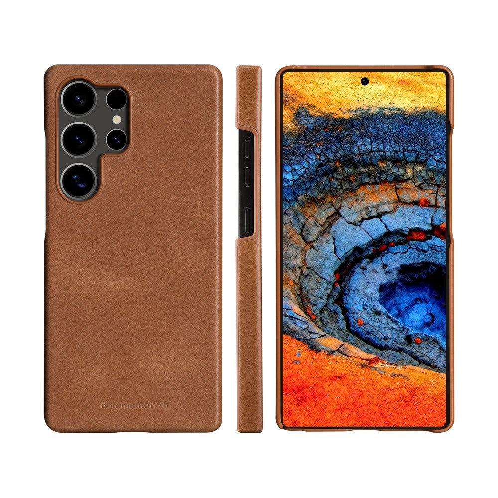 dbramante1928 Heather - Samsung Galaxy S25 Ultra - 2-i-1 flipdeksel i ekte skinn - brun