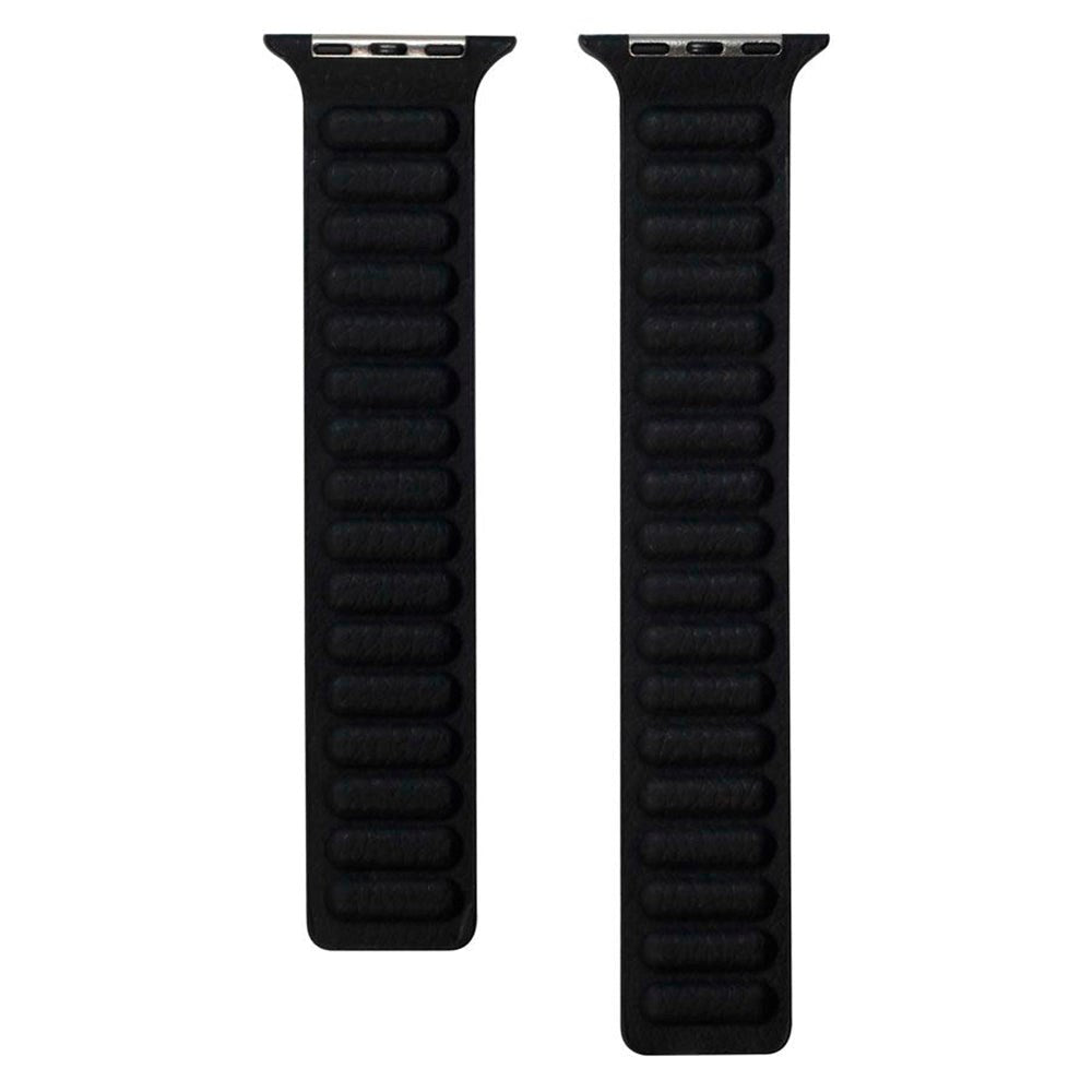 Lippa Apple Watch (38/40/SE/41/42 mm) magnetisk lærreim - svart