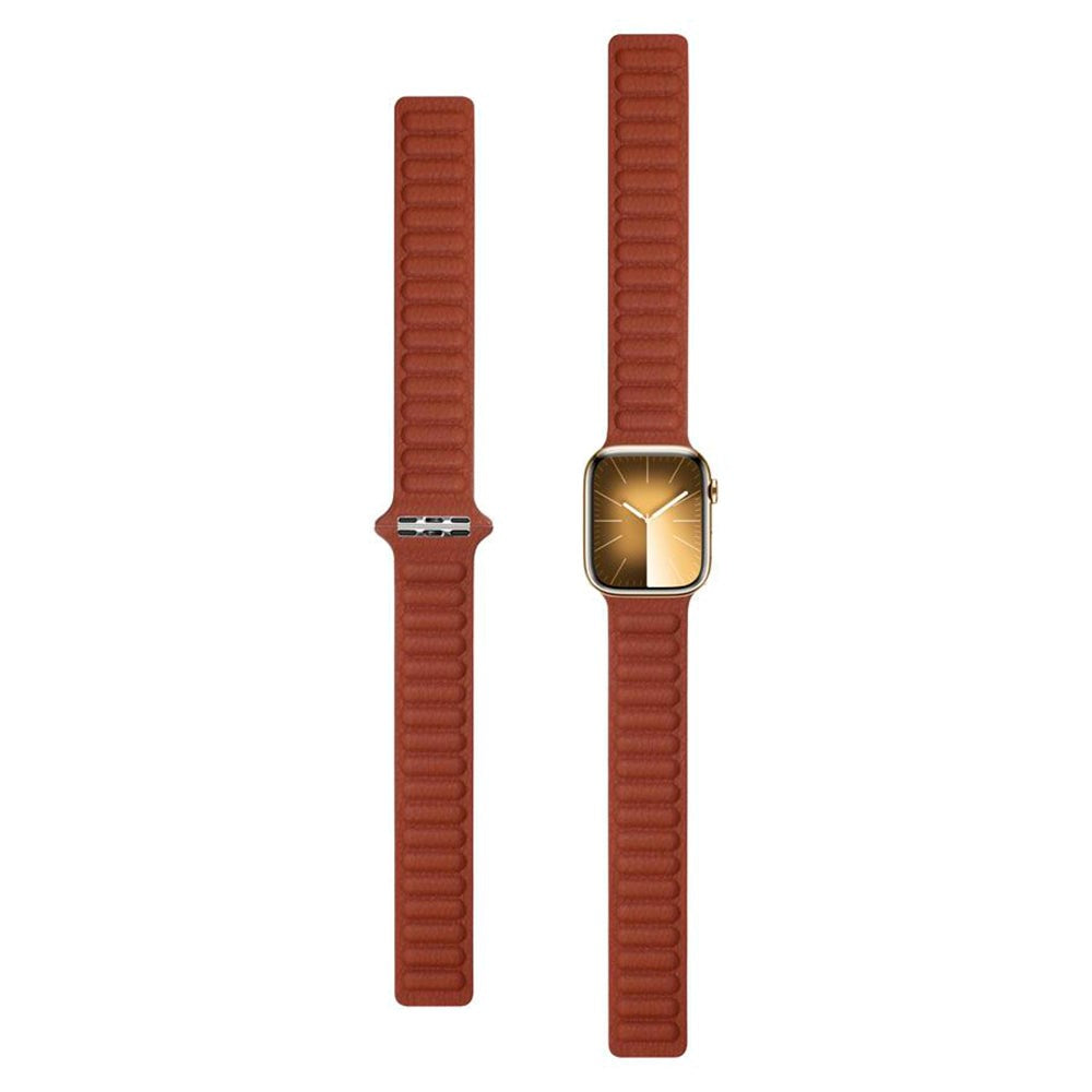Lippa Apple Watch (38/40/SE/41/42 mm) magnetisk lærreim - brun
