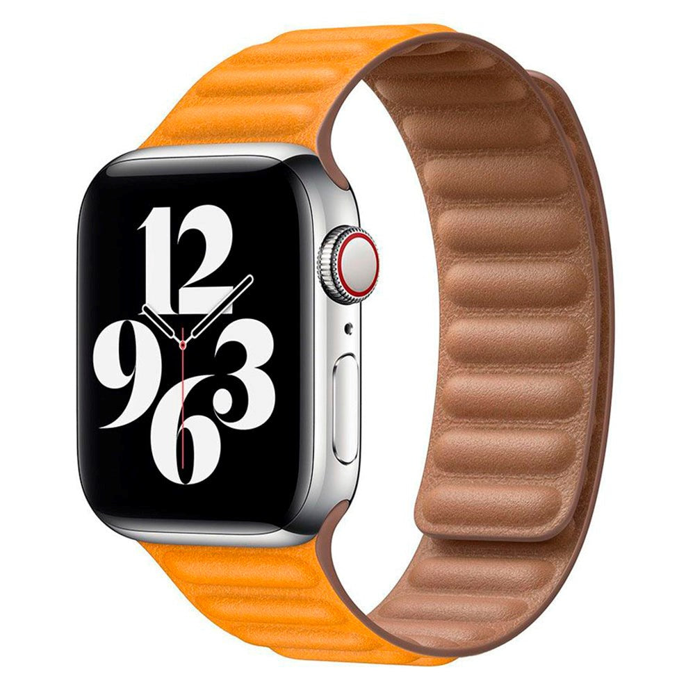 Lippa Apple Watch (42/44/SE/45/46/49 mm) magnetisk lærreim - lysebrun