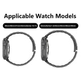Lippa Apple Watch (38/40/SE/41/42mm) Rem i Rustfri Stål - Sort
