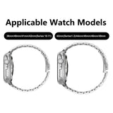 Lippa Apple Watch (42/44/SE/45/46/49 mm) stropp i rustfritt stål - sølv