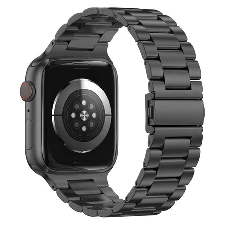 Lippa Apple Watch (42/44/SE/45/46/49 mm) stropp i rustfritt stål - svart