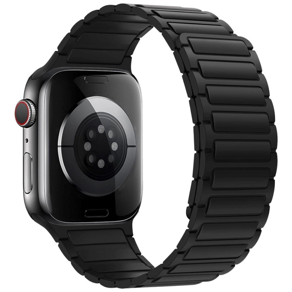 Lippa Apple Watch (38/40/41/42 mm) Magnetisk Silikone Urrem - Sort