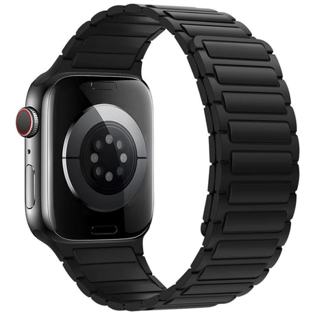 Lippa Apple Watch (38/40/41/42 mm) Magnetisk Silikone Urrem - Sort
