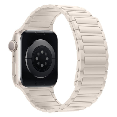 Lippa Apple Watch (38/40/41/42 mm) Magnetisk Silikone Urrem - Hvid