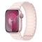 Lippa Apple Watch (38/40/41/42 mm) Magnetisk Silikone Urrem - Lyserød