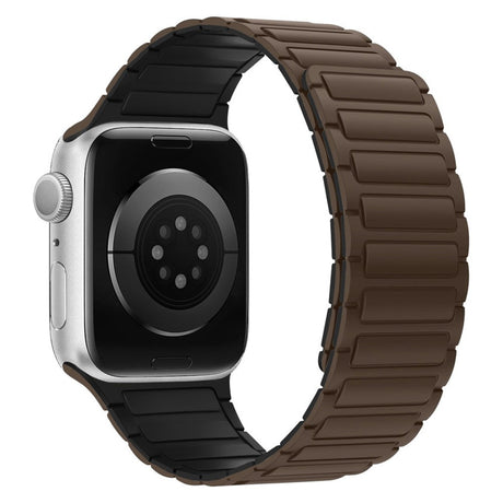 Lippa Apple Watch (38/40/41/42 mm) Magnetisk Silikone Urrem - Brun