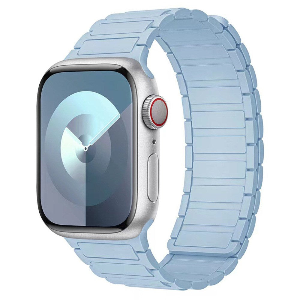 Lippa Apple Watch (38/40/41/42 mm) Magnetisk Silikone Urrem - Lyseblå