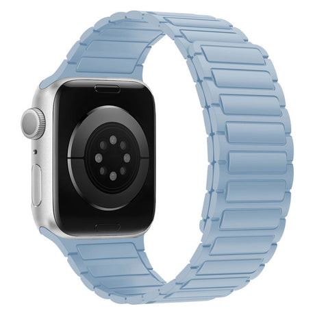 Lippa Apple Watch (38/40/41/42 mm) Magnetisk Silikone Urrem - Lyseblå