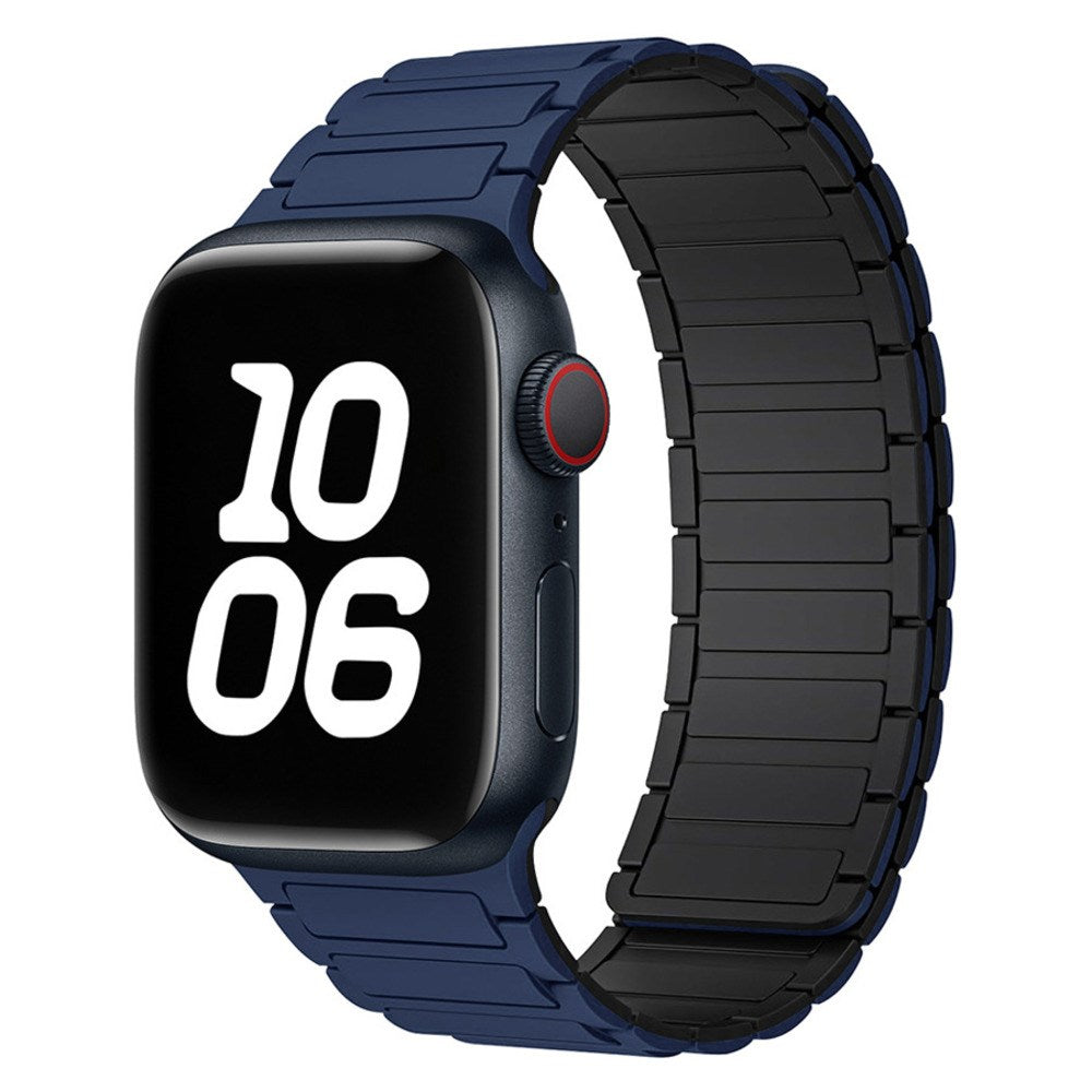 Lippa Apple Watch (38/40/41/42 mm) Magnetisk Silikone Urrem - Mørkeblå