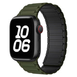 Lippa Apple Watch (38/40/41/42 mm) Magnetisk Silikone Urrem - Mørkegrøn