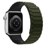 Lippa Apple Watch (38/40/41/42 mm) Magnetisk Silikone Urrem - Mørkegrøn