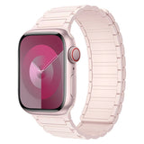Lippa Apple Watch (42/44/45/46/49 mm) Magnetisk Silikone Urrem - Lyserød