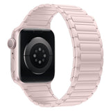 Lippa Apple Watch (42/44/45/46/49 mm) Magnetisk Silikone Urrem - Lyserød