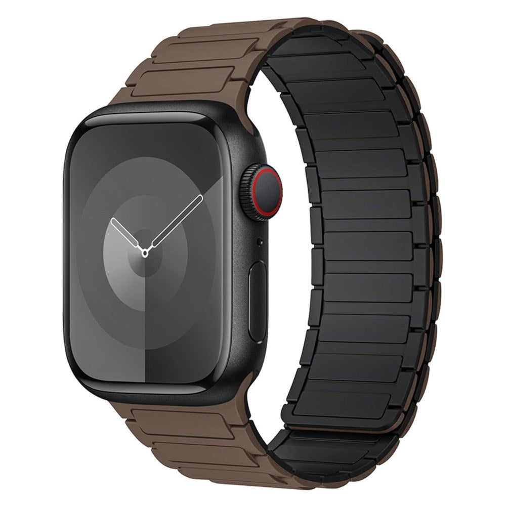 Lippa Apple Watch (42/44/45/46/49 mm) Magnetisk Silikone Urrem - Brun