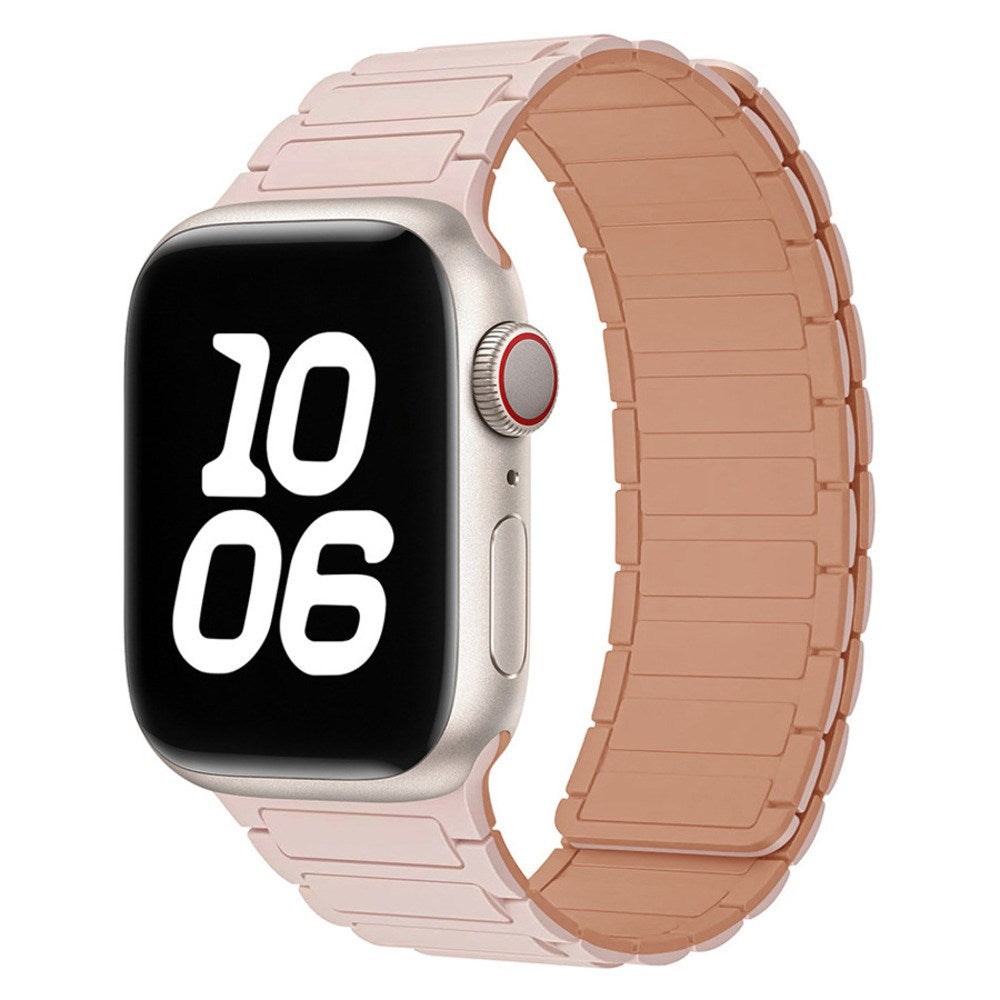 Lippa Apple Watch (42/44/45/46/49 mm) Magnetisk Silikone Urrem - Pink