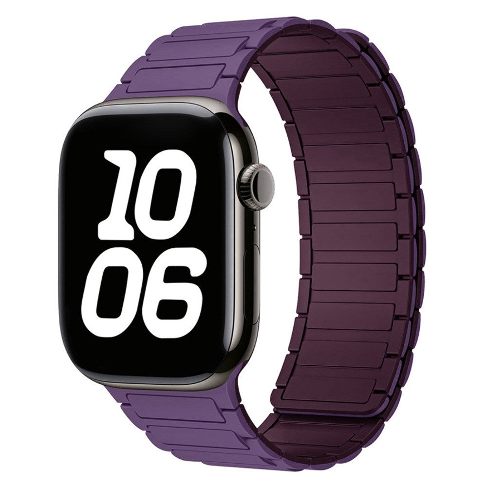 Lippa Apple Watch (42/44/45/46/49 mm) Magnetisk Silikone Urrem - Lilla