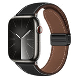 Lippa Apple Watch (38/40/41/42 mm) Magnetisk Kunstlæder  Urrem - Sort