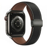 Lippa Apple Watch (38/40/41/42 mm) Magnetisk Kunstlæder  Urrem - Sort